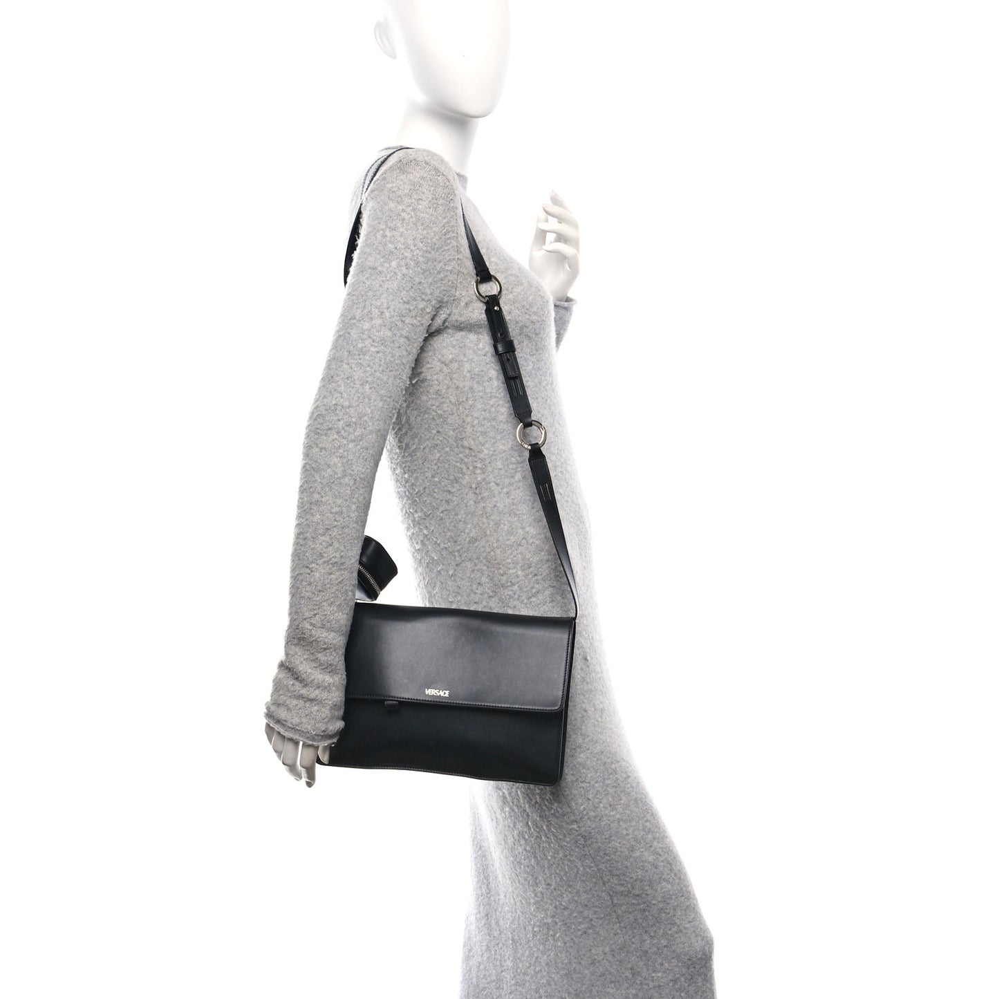 Calfskin Cargo Modular Messenger Bag Black