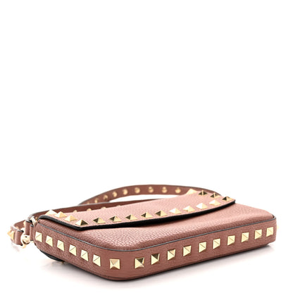 Valentino Garavani Grainy Calfskin Rockstud Crossbody Pouch Poudre 4 of 9