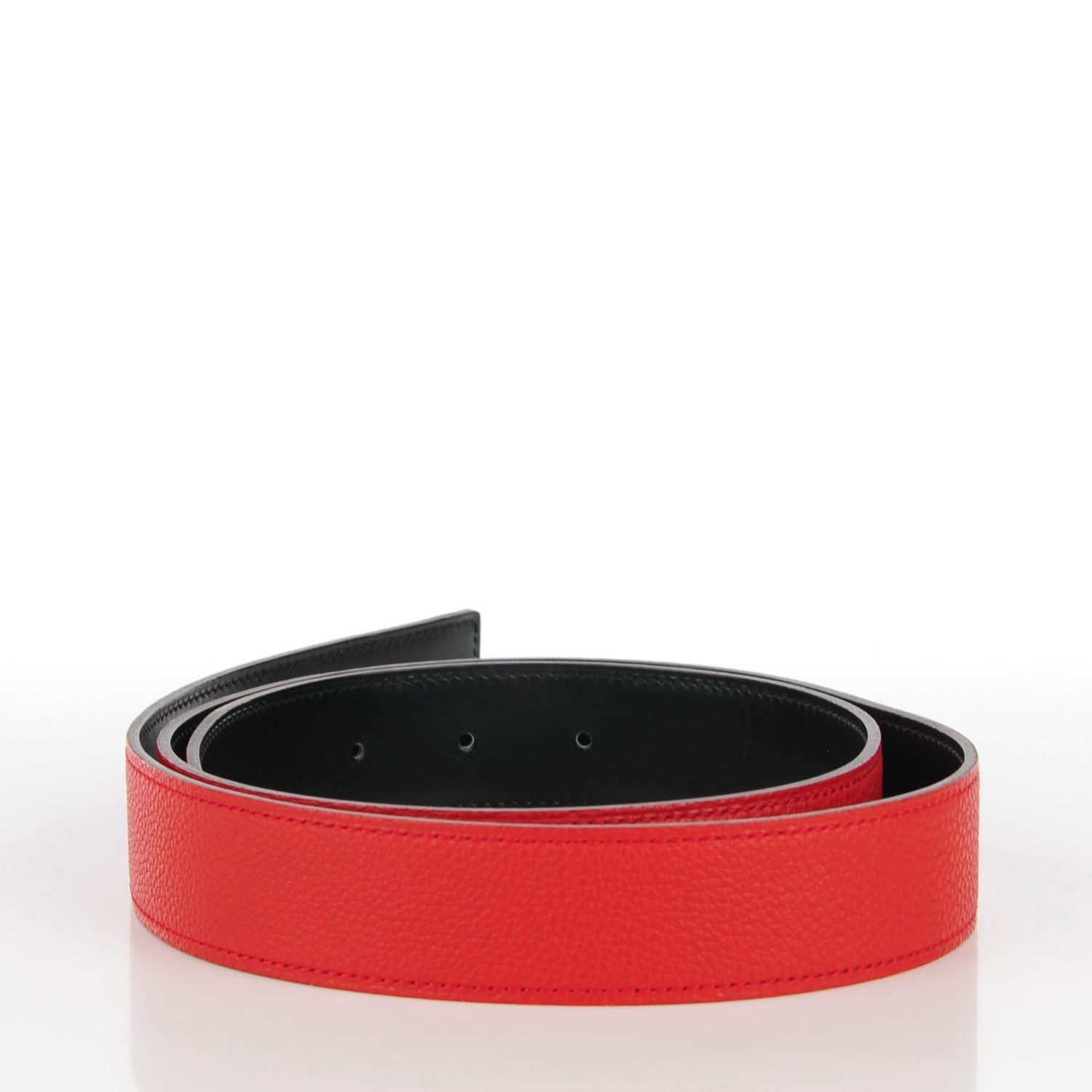 Hermes Box Togo 32mm Belt Strap 95 Black Vermillion 2 of 7