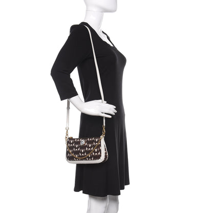 Miu Miu Jacquard Madras Logo Crossbody White 2 of 10