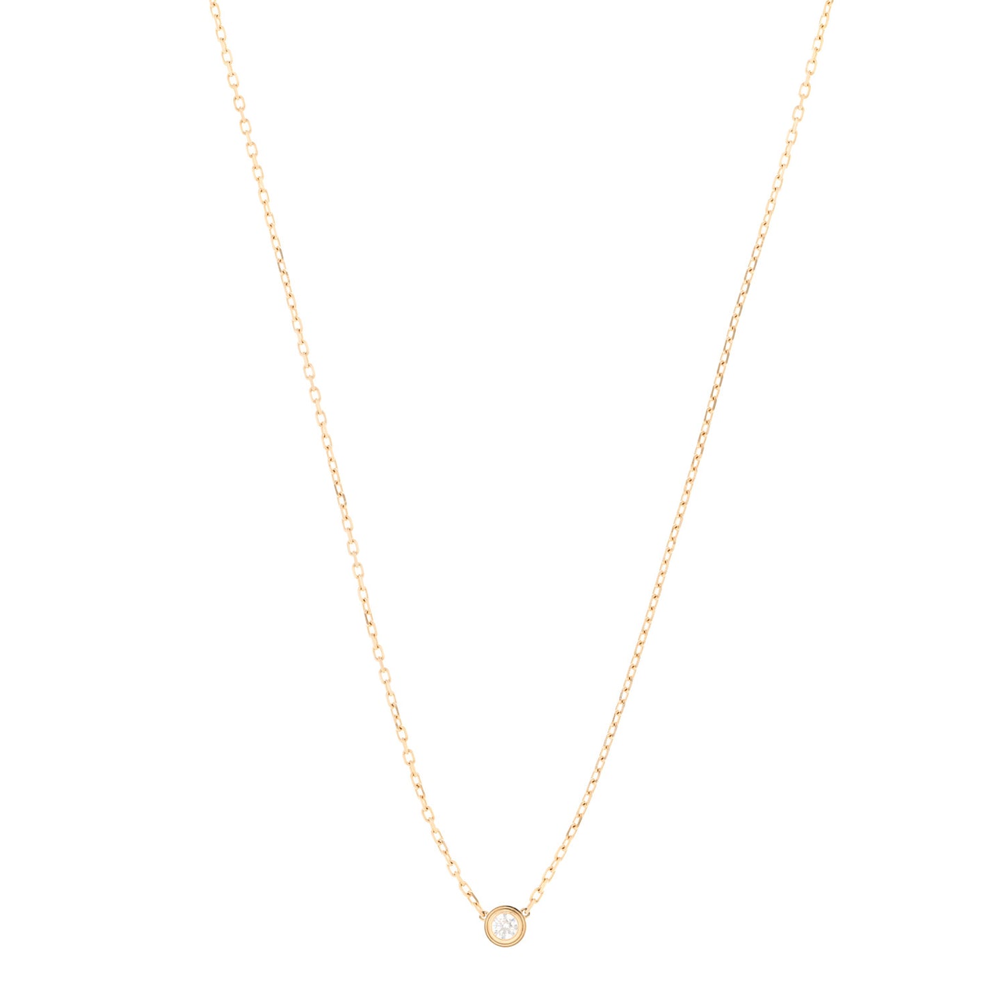18K Yellow Gold Diamond SM D'Amour Pendant Necklace
