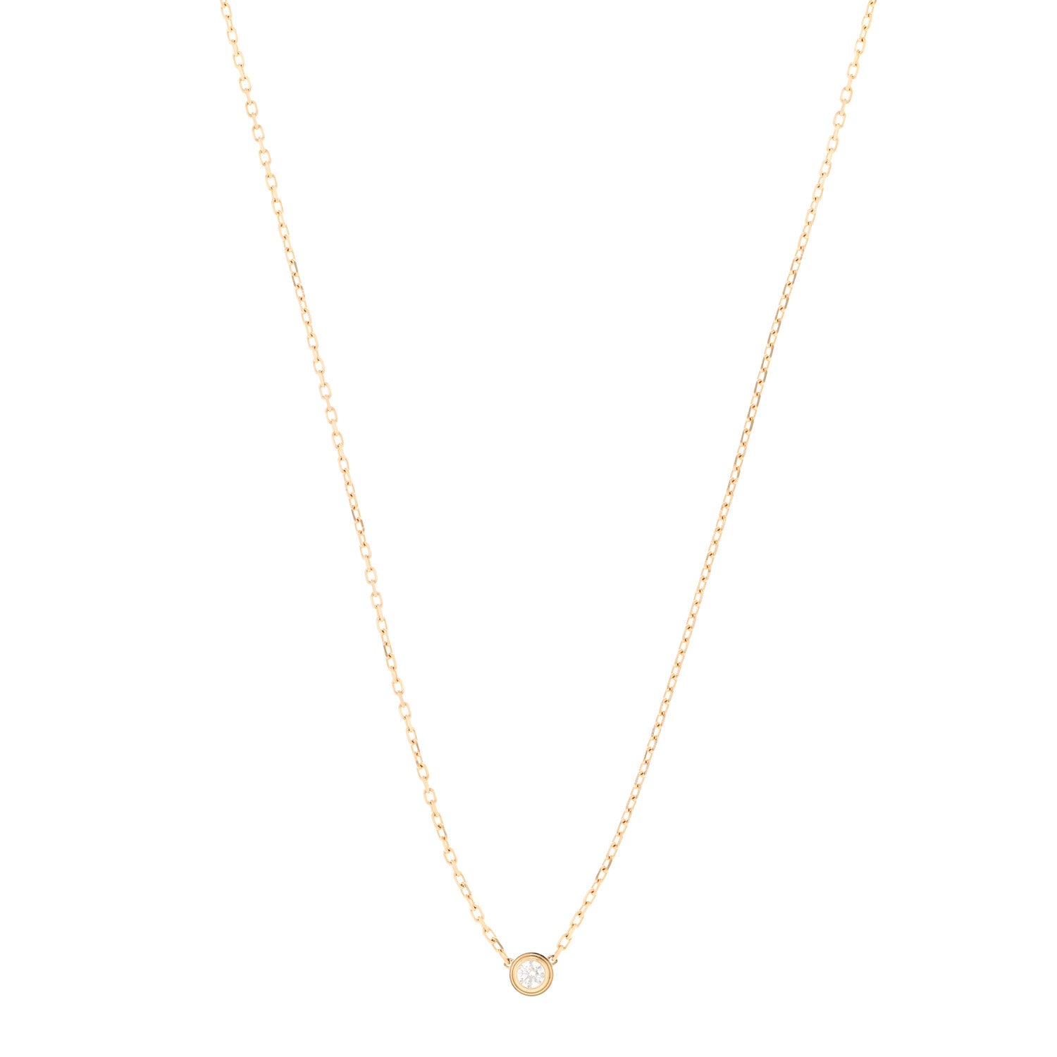 Cartier 18K Yellow Gold Diamond SM D'Amour Pendant Necklace 1 of 6