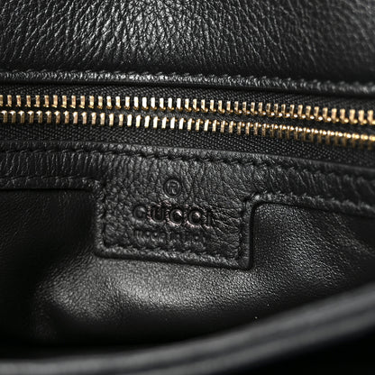 Gucci Roxy Calfskin Web Medium Studded Blondie Shoulder Flap Bag Black 6 of 9