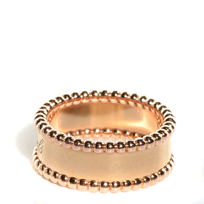 Van Cleef & Arpels 18K Rose Gold Perlee Signature Ring 52 6 6 of 6