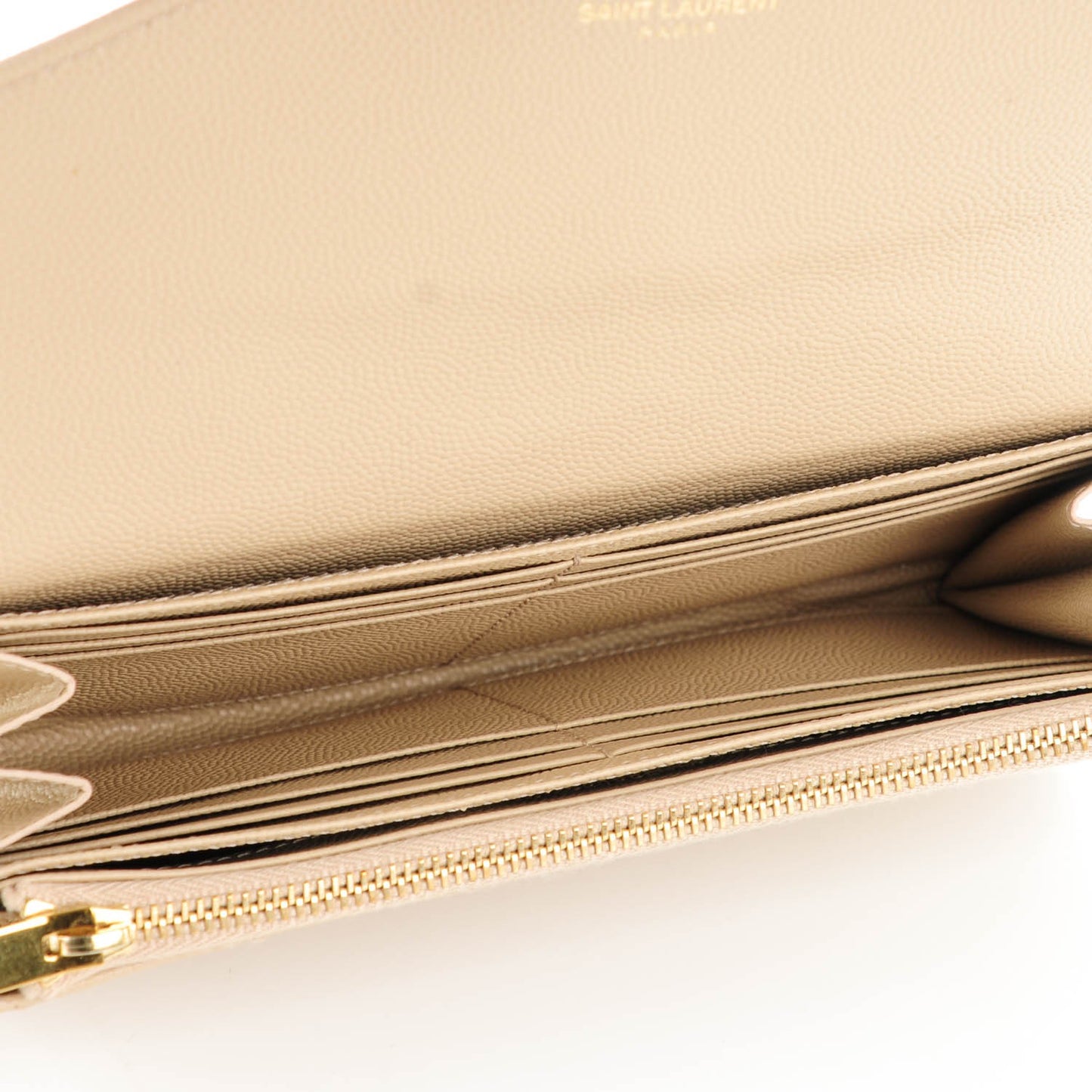 Grain De Poudre Matelasse Chevron Monogram Flap Wallet Nude Powder