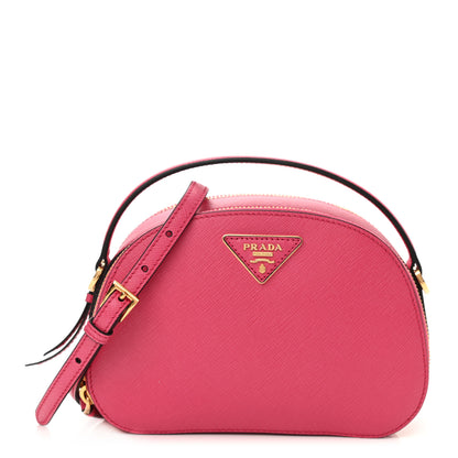 Prada Saffiano Lux Odette Crossbody Magenta 1 of 8