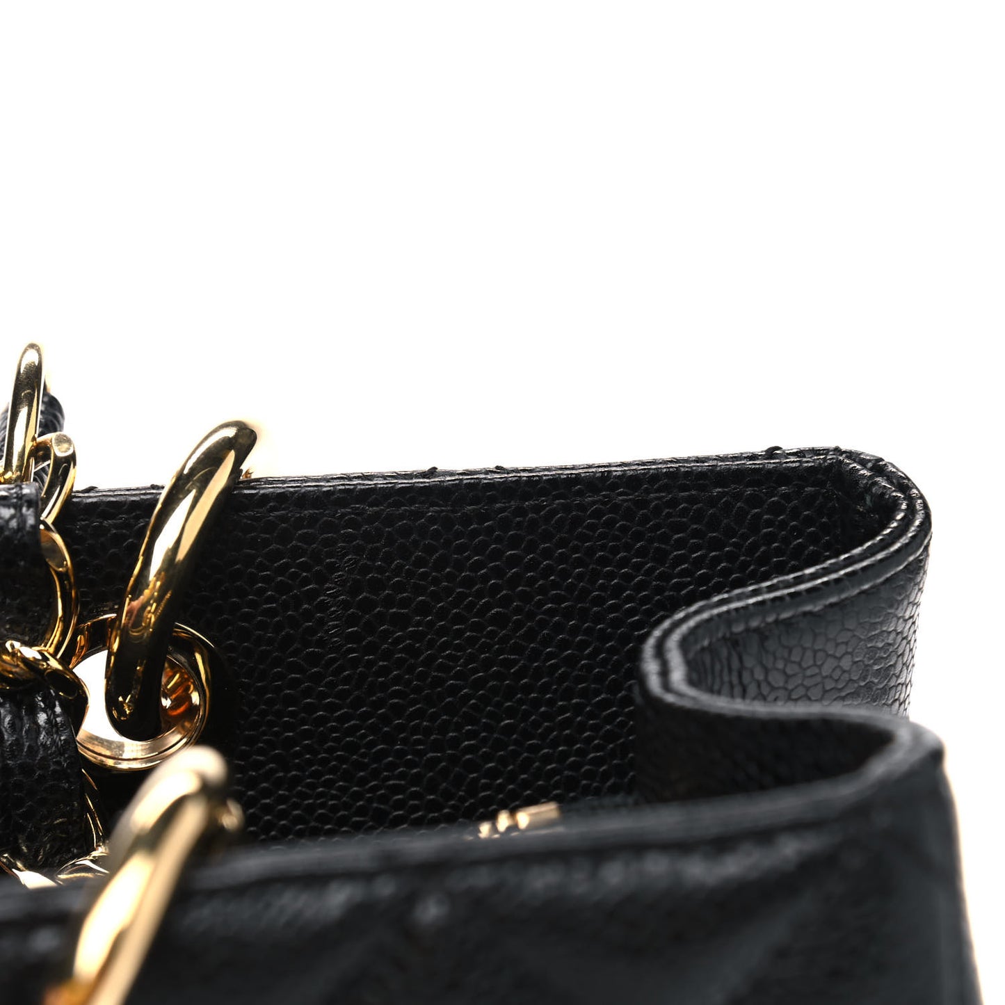 Caviar Quilted Grand Shopping Tote GST Black