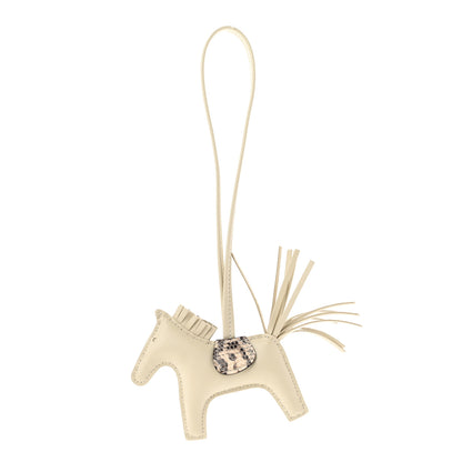 Hermes Milo Lambskin Lizard Touch Grigri Rodeo Horse Bag Charm PM Craie Ombre 1 of 5