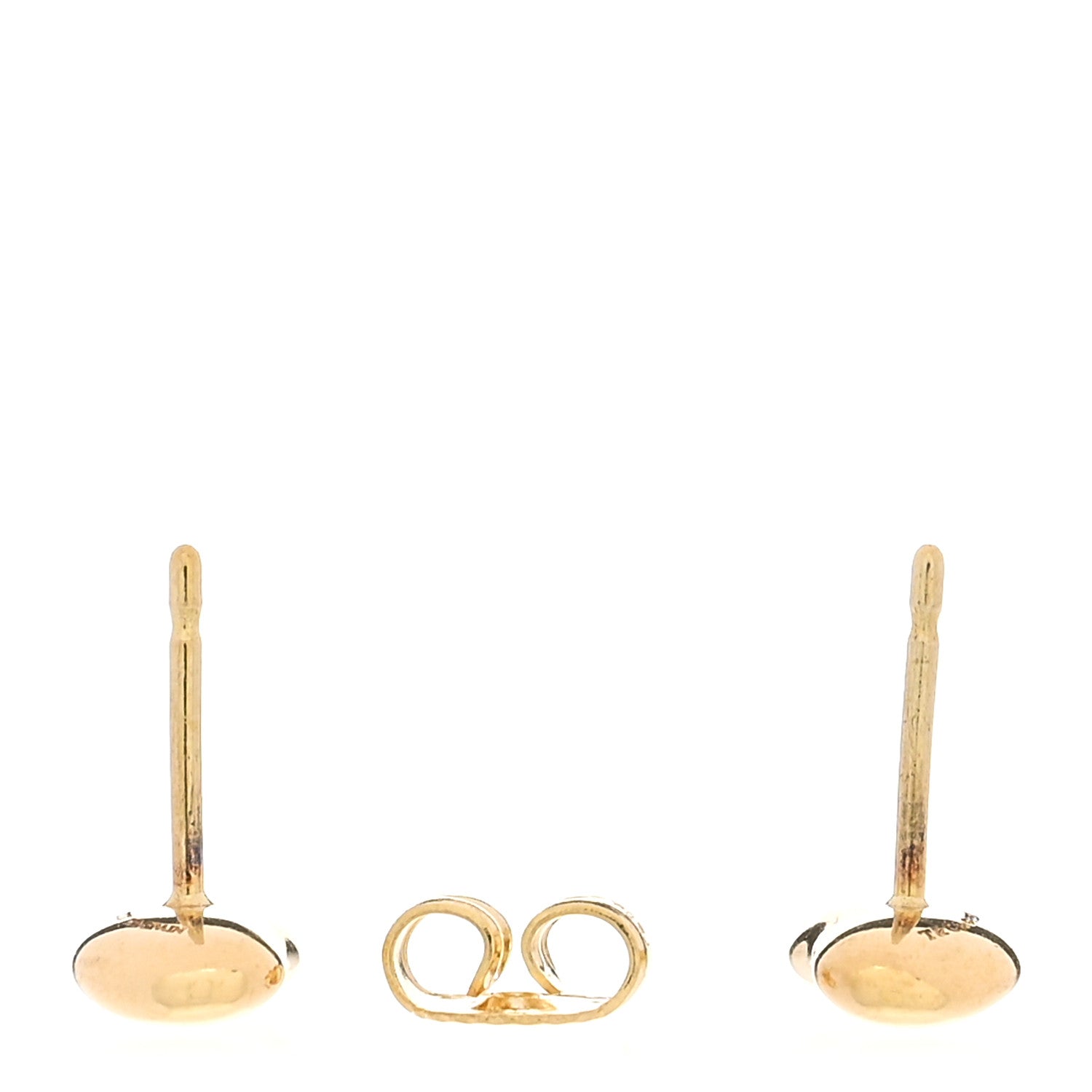 Tiffany 18K Yellow Gold 9mm Elsa Peretti Bean Earrings 3 of 4