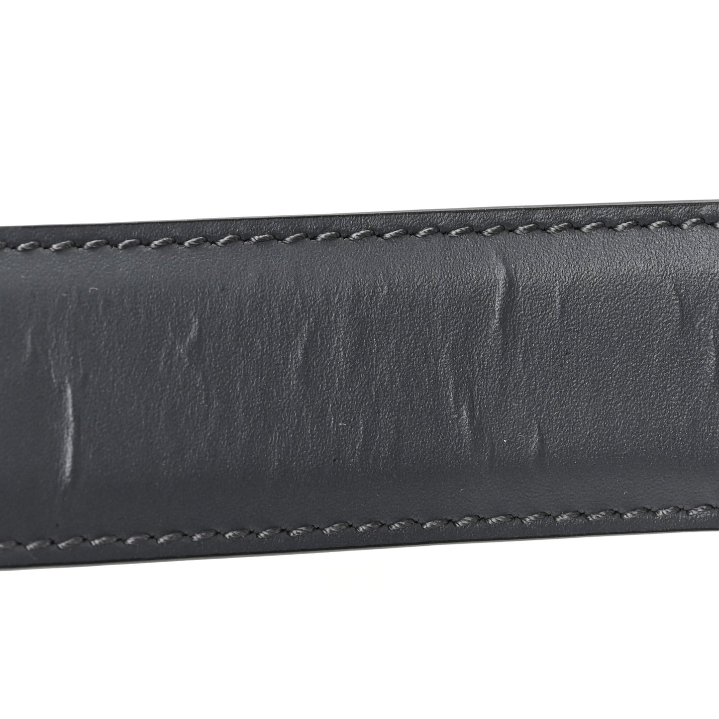 Selleria Calfskin GG Supreme Monogram Reversible Belt 95 38 Graphite Grey Black