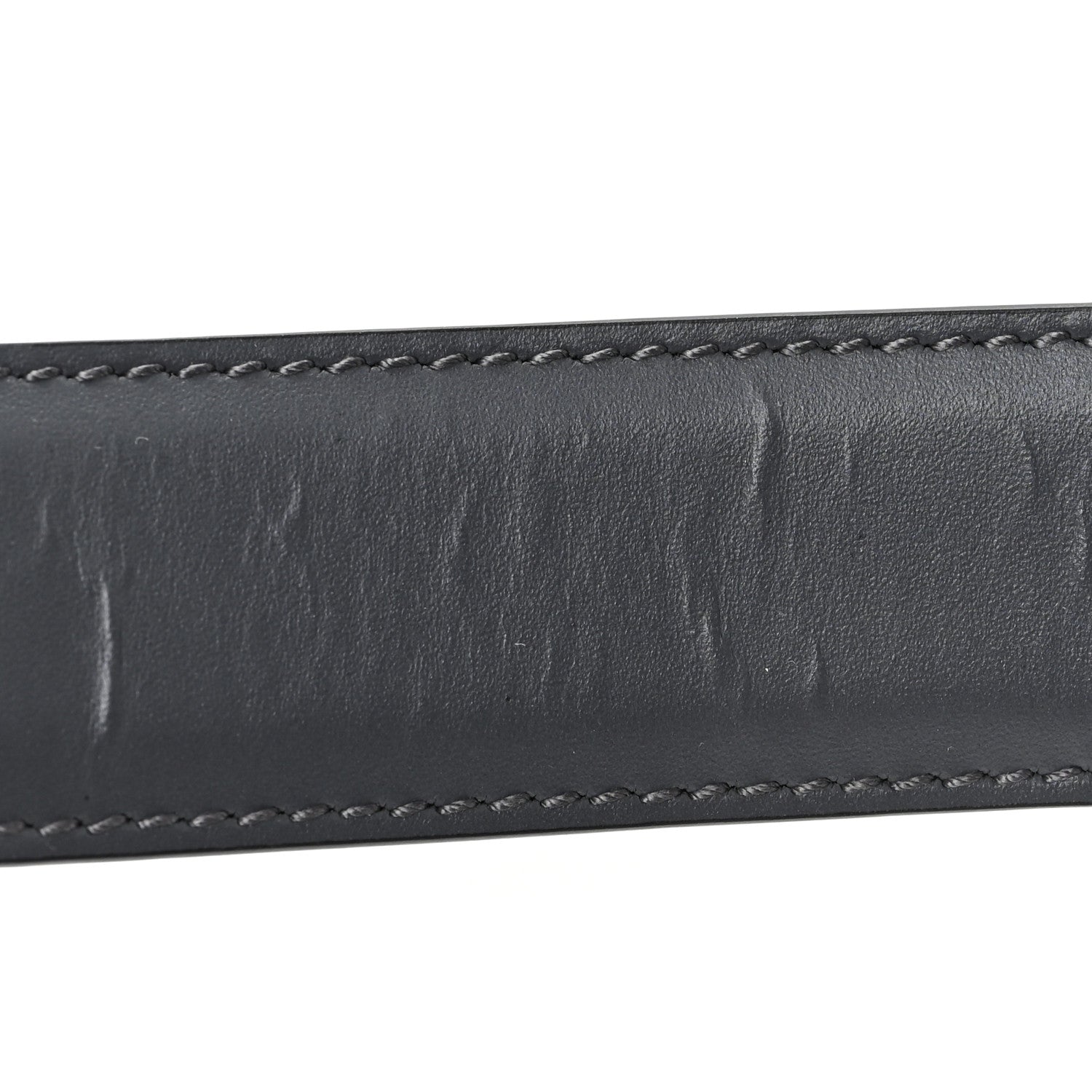 Gucci Selleria Calfskin GG Supreme Monogram Reversible Belt 95 38 Graphite Grey Black 5 of 5