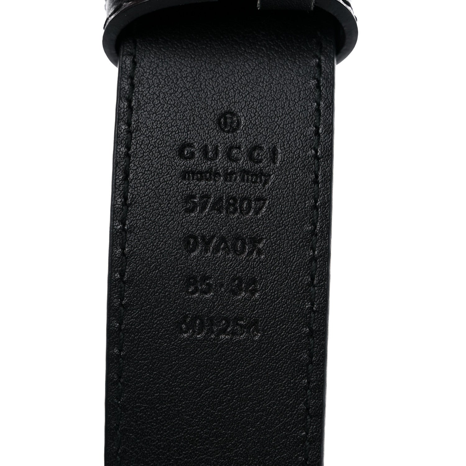 Gucci Plutone Calfskin Interlocking G 30mm Belt 85 34 Black 3 of 4