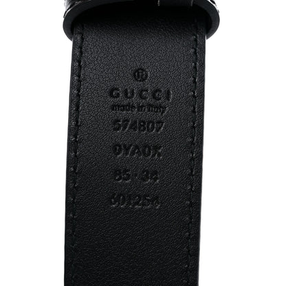 Gucci Plutone Calfskin Interlocking G 30mm Belt 85 34 Black 3 of 4