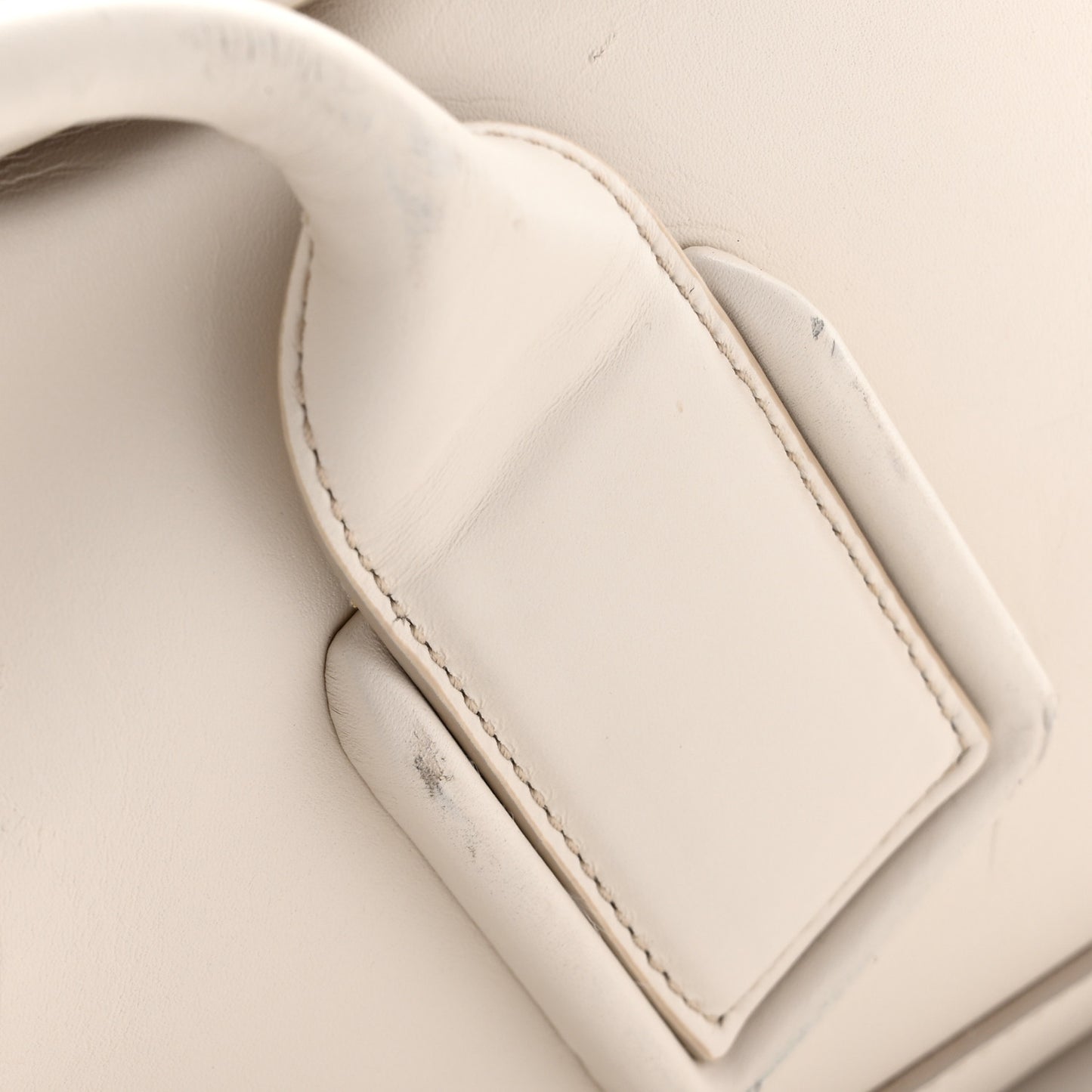 French Calfskin Maxi Intrecciato Large Arco  Bianco