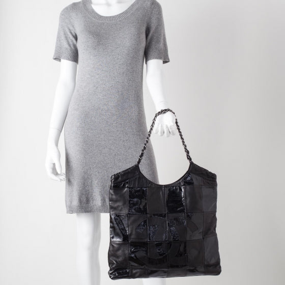 Patent Patchwork Brooklyn Large Tote
