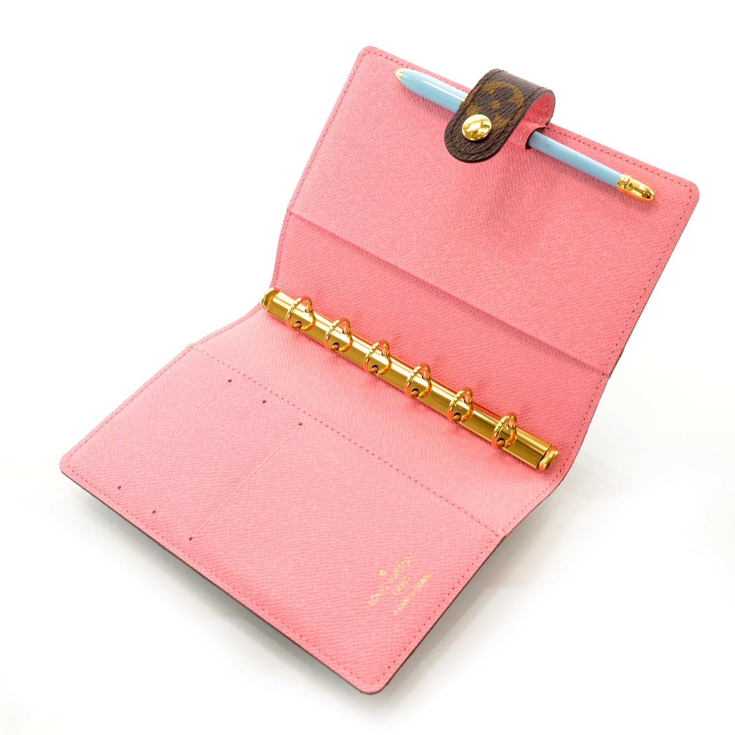 Monogram Illustre Small Ring Agenda Rose w Pen
