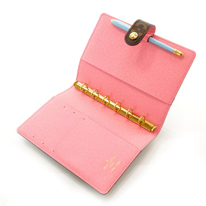 Louis Vuitton Monogram Illustre Small Ring Agenda Rose w Pen 5 of 10