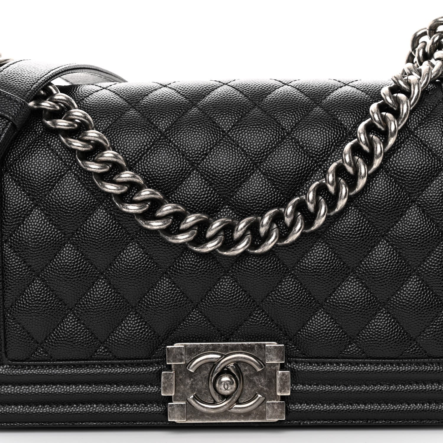Chanel Caviar Quilted Medium Boy Flap Black 8 of 10
