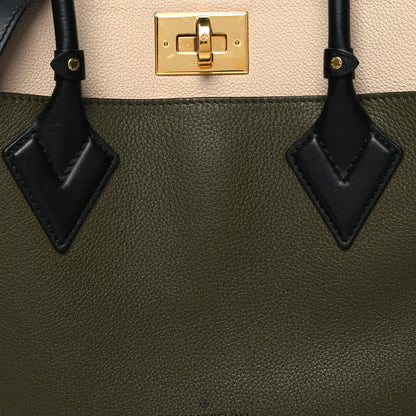 Louis Vuitton Calfskin Monogram On My Side MM Laurier Green Toffee Latte Beige 8 of 10