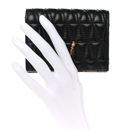 Versace Nappa Barocco Quilted Virtus Bifold Wallet Black 2 of 9