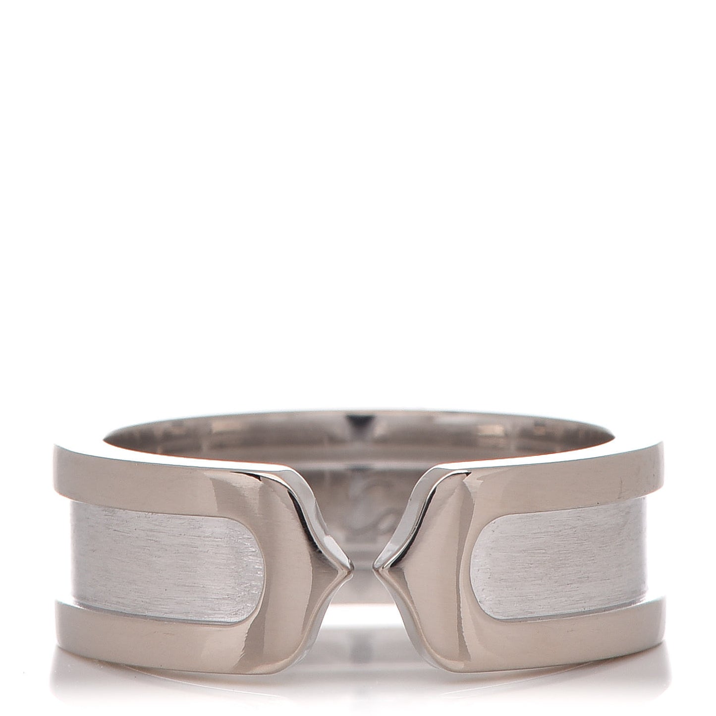 18K White Gold 7mm C De Ring 50 5.25