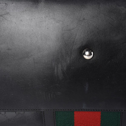 Gucci Imprime Monogram Web Carry On Duffle Bag Black 10 of 17