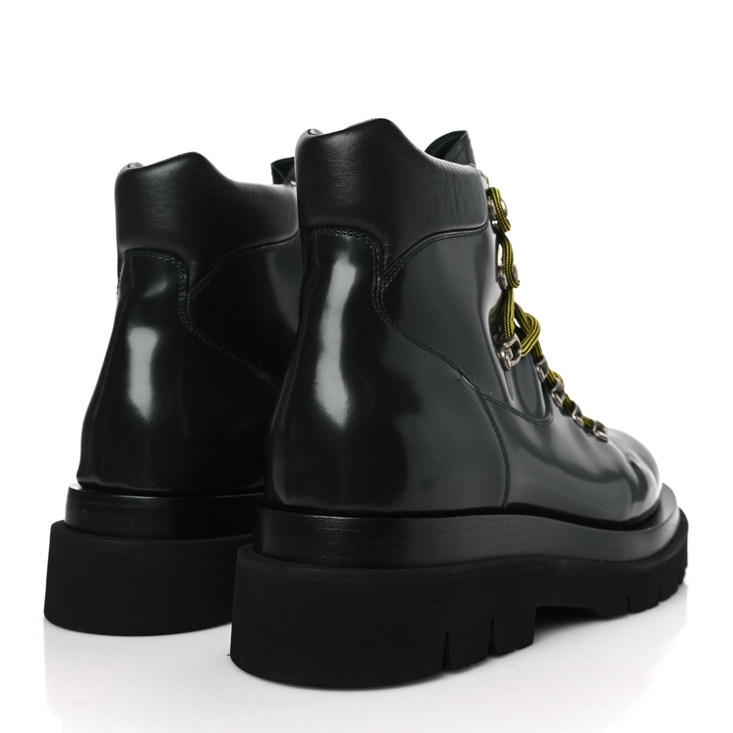 Bottega Veneta Calfskin Mens Lace Up The Lug Ankle Boots 45 Black 4 of 8