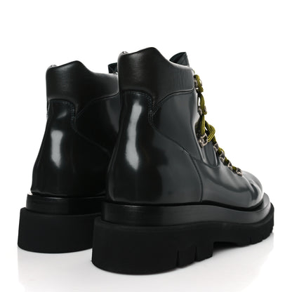 Bottega Veneta Calfskin Mens Lace Up The Lug Ankle Boots 45 Black 4 of 8