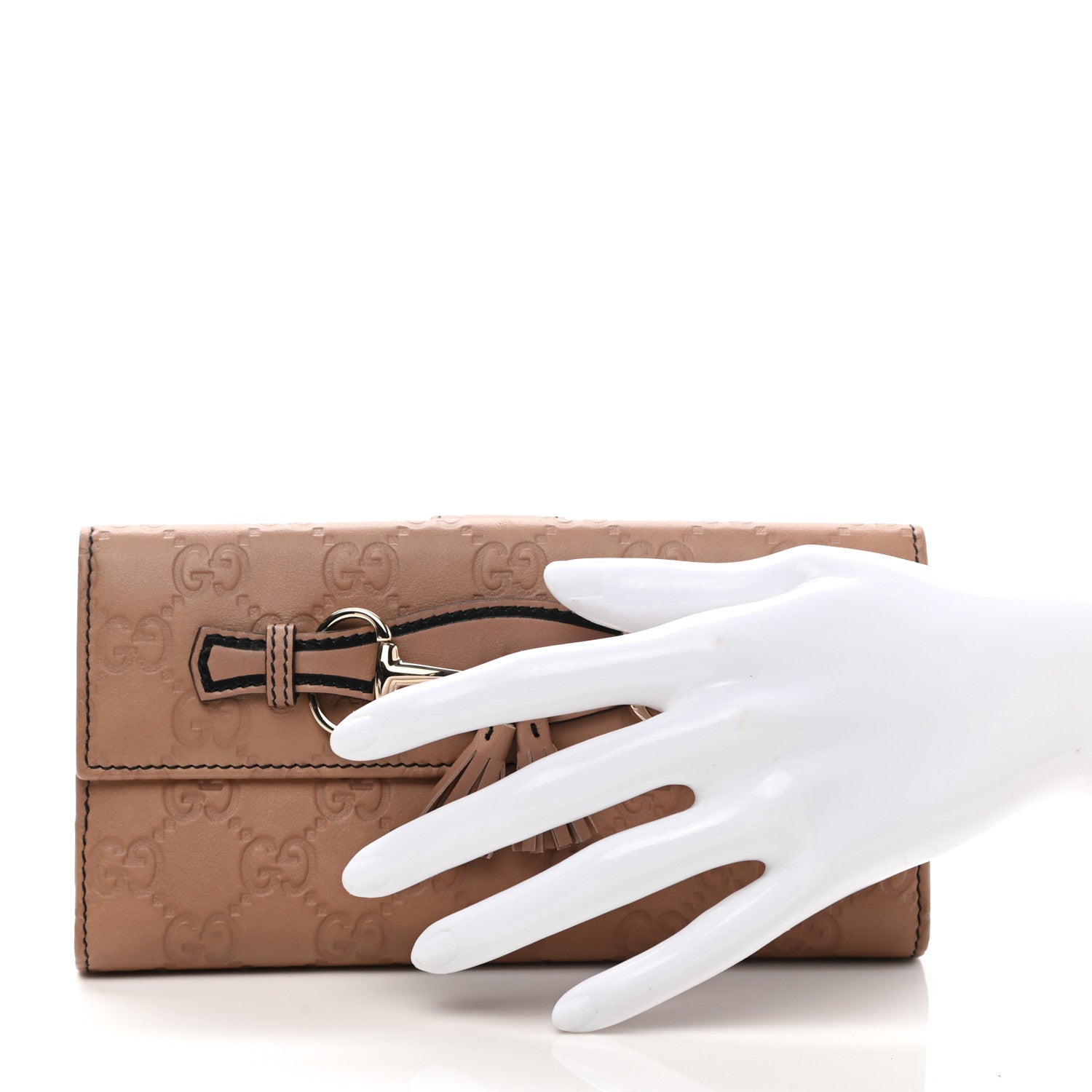 Gucci Guccissima Emily Continental Wallet Camelia 2 of 9