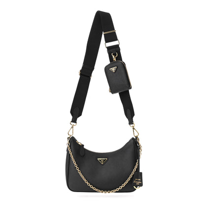 Prada Saffiano Lux Re-Edition 2005 Shoulder Bag Black 1 of 10