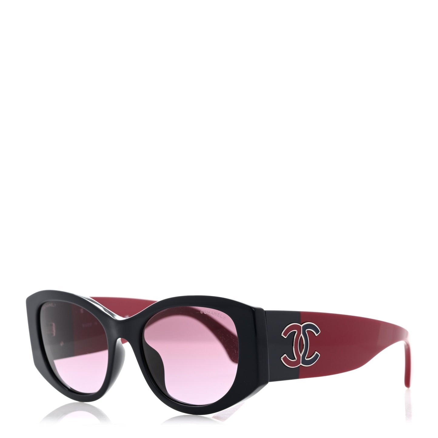 Acetate Oval Sunglasses 5524-A Blue Red