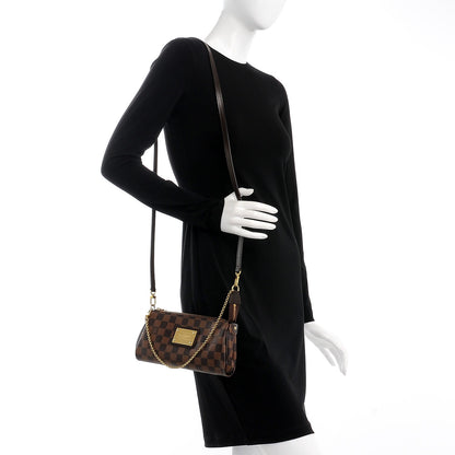 Louis Vuitton Damier Ebene Eva Clutch 2 of 8