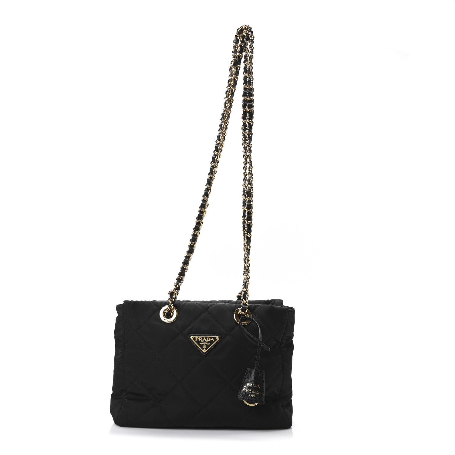 Prada Re-Nylon Saffiano Stitched Re-Edition 1995 Shoulder Bag Black 1 of 10