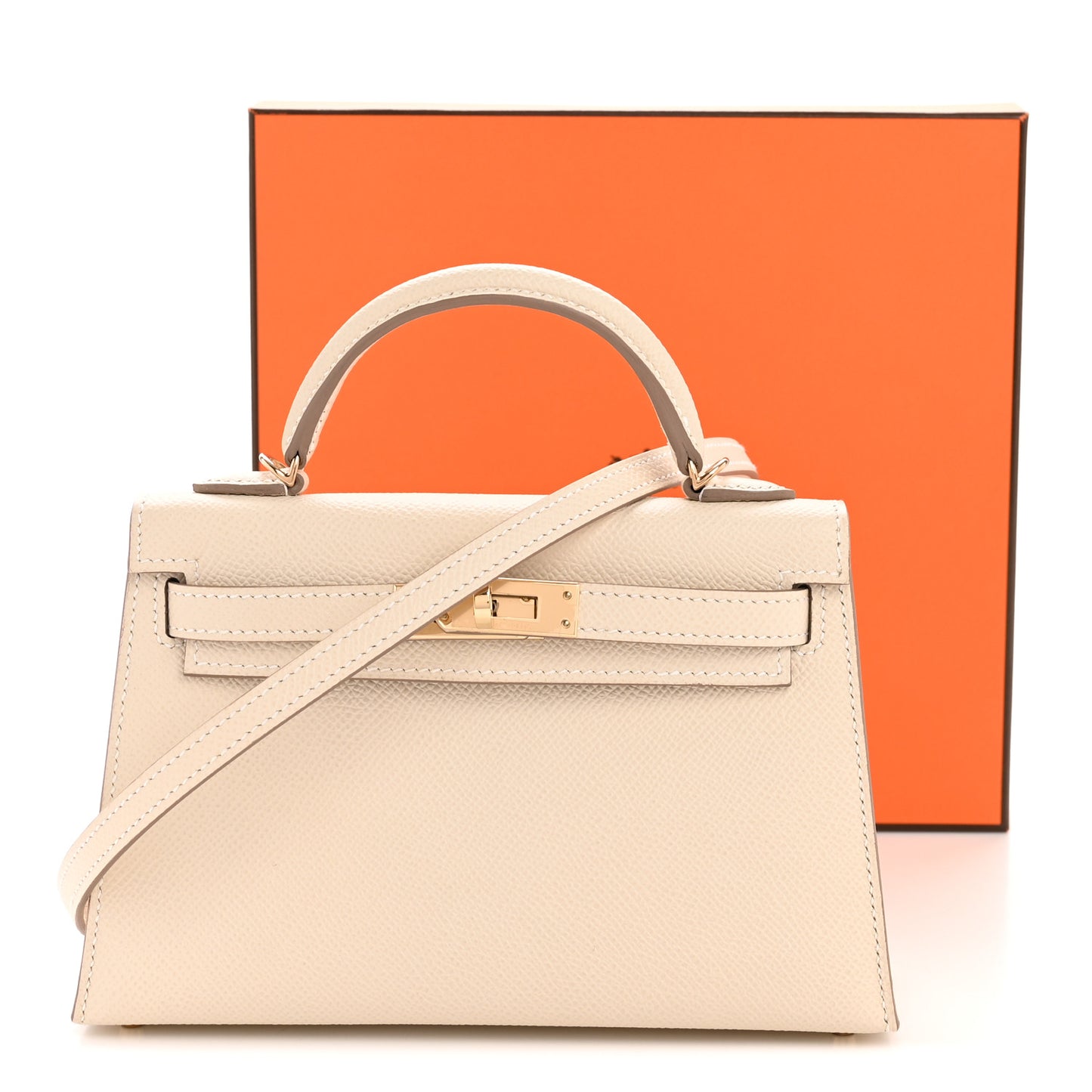 Epsom Mini Kelly Sellier 20 Craie