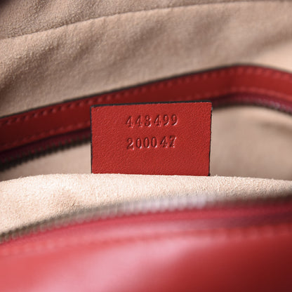 Gucci Calfskin Matelasse Medium GG Marmont Chain Shoulder Bag Hibiscus Red 6 of 10