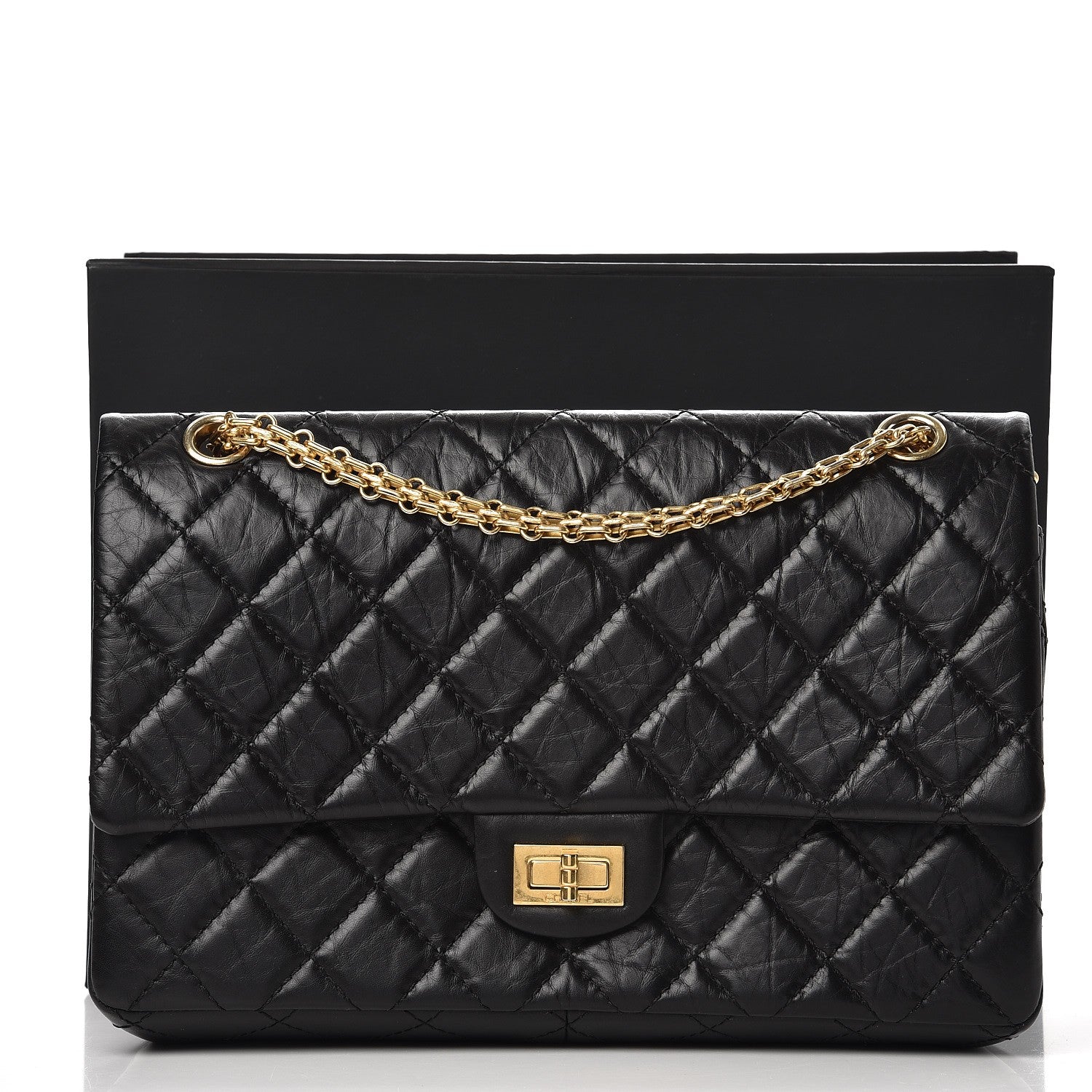 Chanel Aged Calfskin Quilted 2.55 Reissue 226 Flap Black 9 of 9