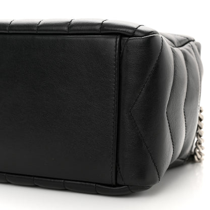 Saint Laurent Calfskin Y Quilted Monogram Small Loulou Bowling Bag Black 10 of 11