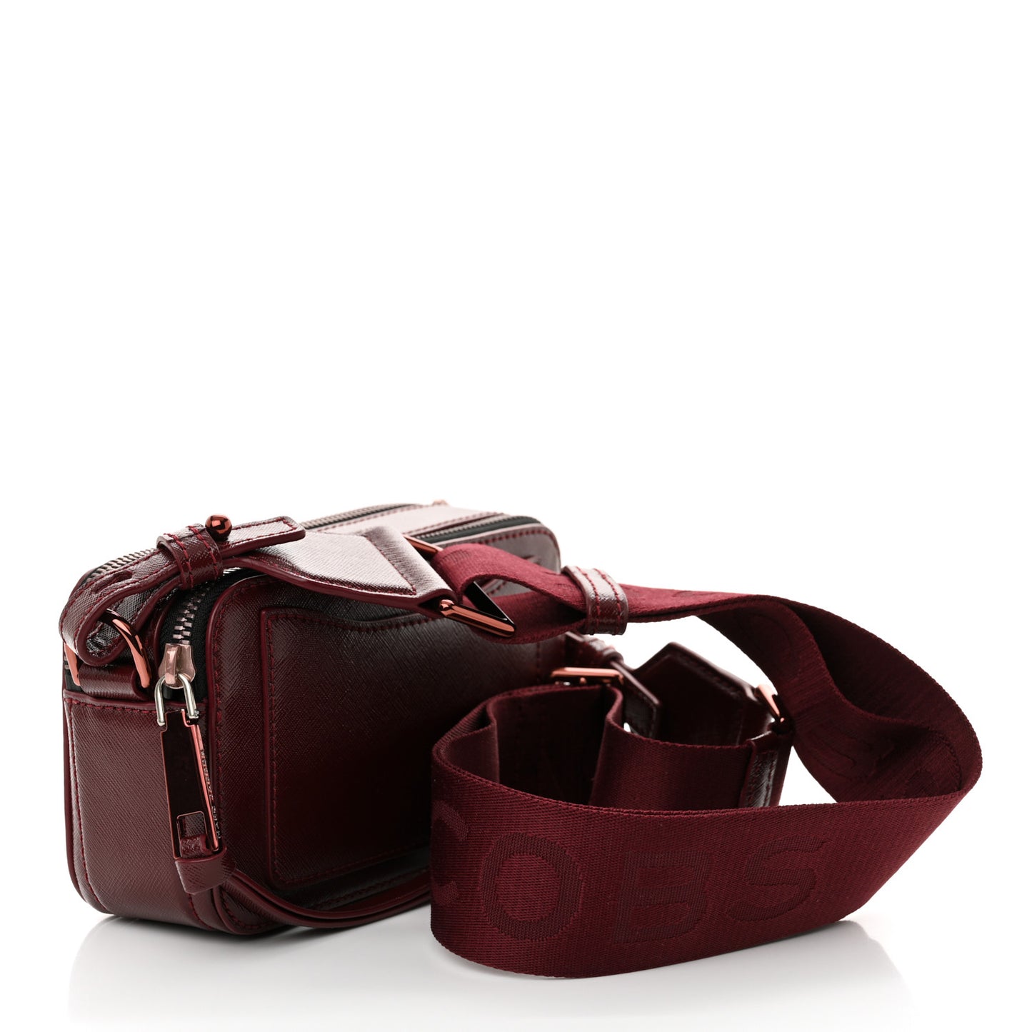 Saffiano Snapshot Camera Bag Burgundy