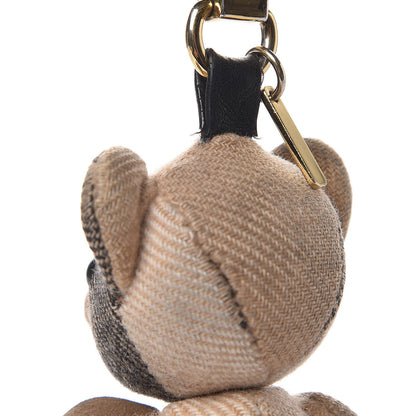 Burberry Cashmere House Check Thomas Bear Bag Charm Camel Gold 6 of 16