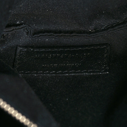 Saint Laurent Suede Calfskin Quilted Small Loulou Puffer Monogram Chain Satchel Black 7 of 12