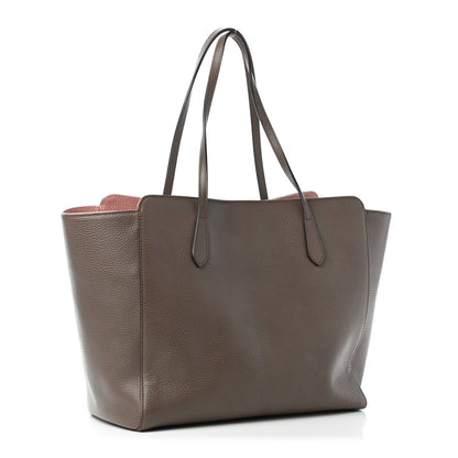 Gucci Dollar Calfskin Medium Swing Tote Grey Field Soft Pink 2 of 6