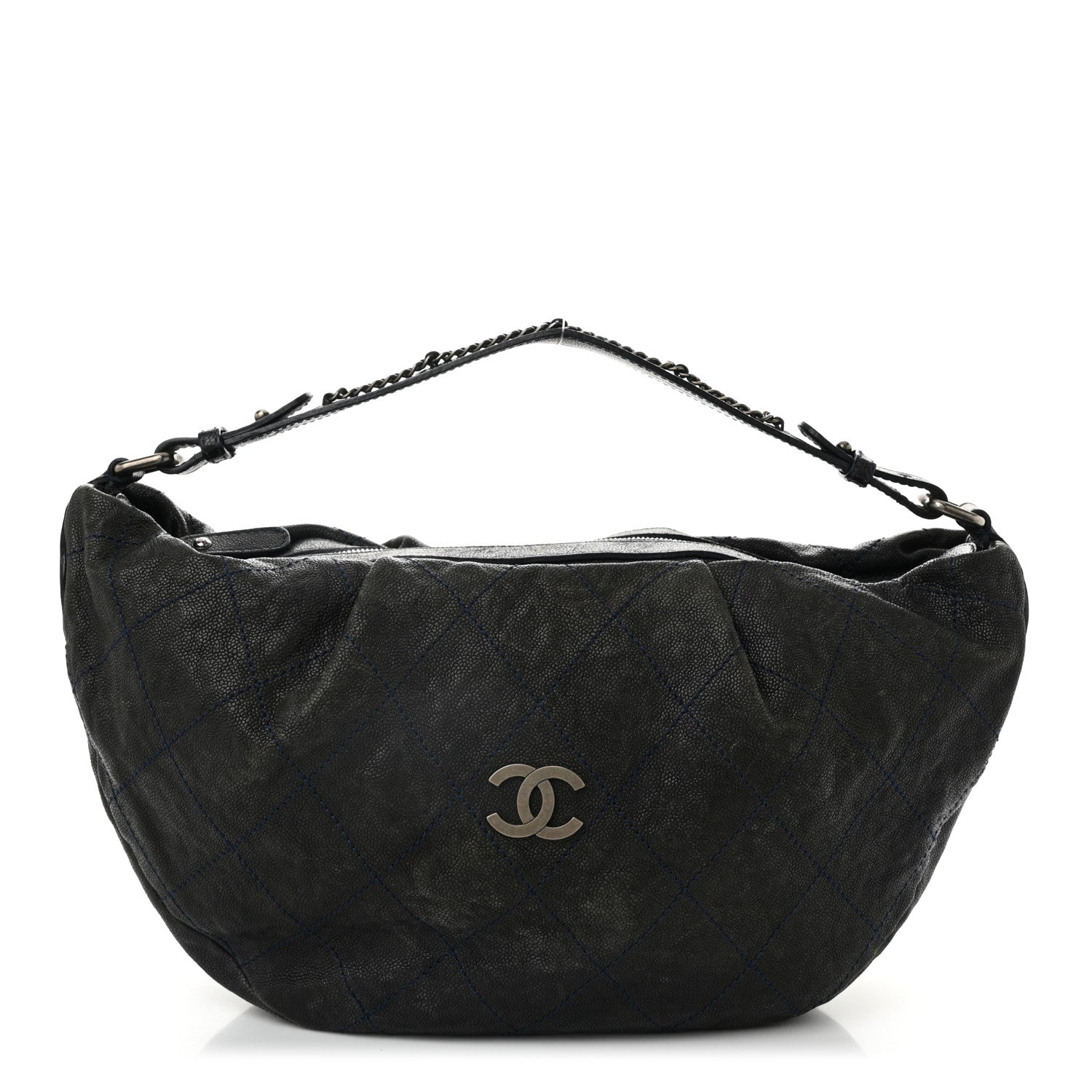 Chanel Caviar Stitched Outdoor Ligne Hobo Black 1 of 10