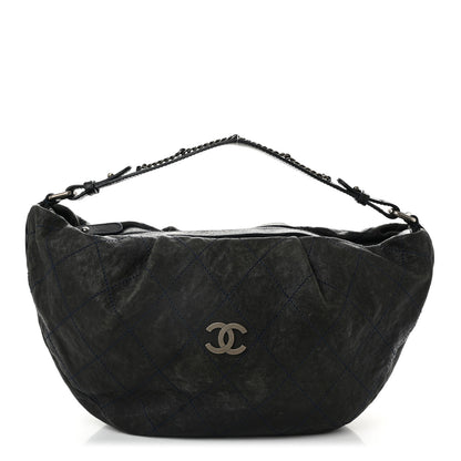 Chanel Caviar Stitched Outdoor Ligne Hobo Black 1 of 10