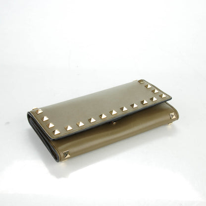 Valentino Garavani Calfskin Rockstud Flap Wallet Army Green 4 of 8