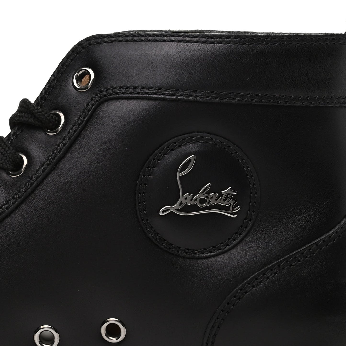 Calfskin Mens Louis High Top Sneakers 42 Black