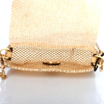 Fendi Glass Vitello King Beaded Mini Pico Baguette Charm Semolino 4 of 5