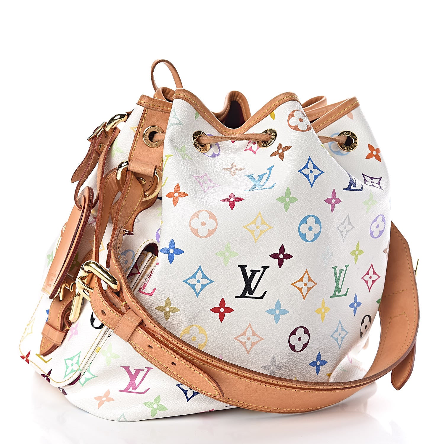 Louis Vuitton Monogram Multicolor Petit Noe White 3 of 10