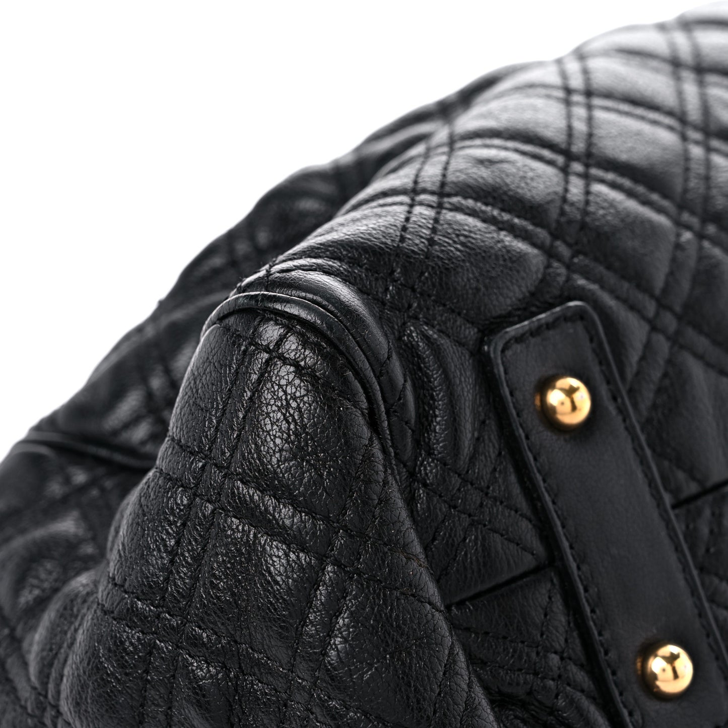 Calfskin Quilted Stam Black