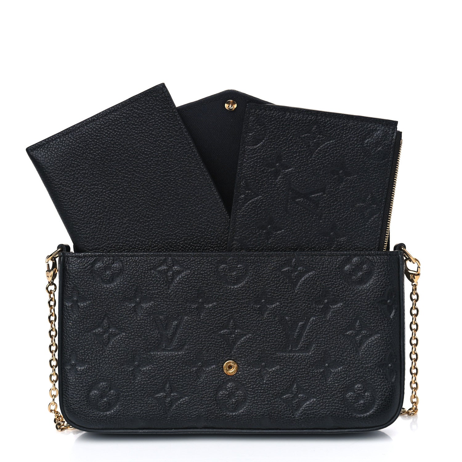 Louis Vuitton Empreinte Pochette Felicie Chain Wallet Black 6 of 6