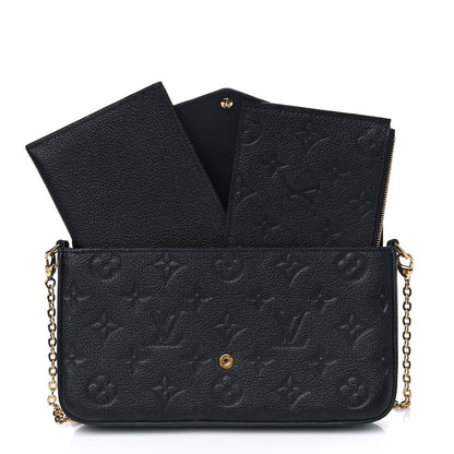 Louis Vuitton Empreinte Pochette Felicie Chain Wallet Black 6 of 6